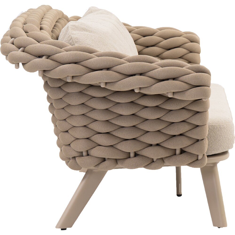 Canapea terasa ARTITURE Scroll 104, aluminiu, 230 x 90 x 79 cm, camel