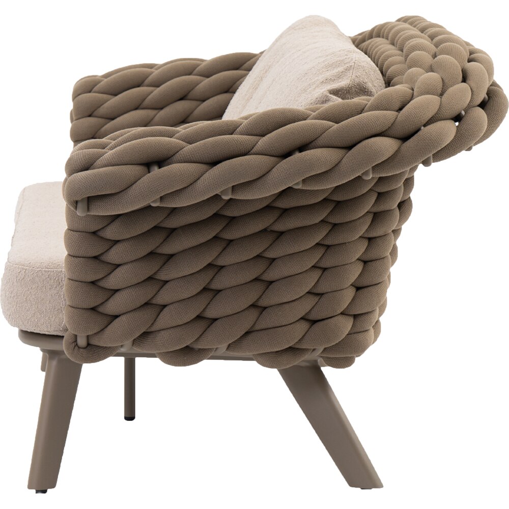 Canapea terasa ARTITURE Scroll 105, aluminiu, 230 x 90 x 79 cm, camel