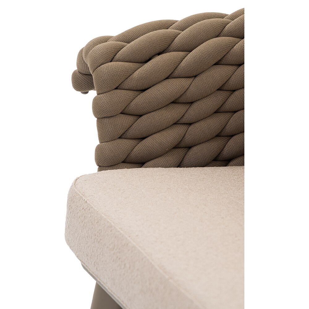 Canapea terasa ARTITURE Scroll 105, aluminiu, 230 x 90 x 79 cm, camel