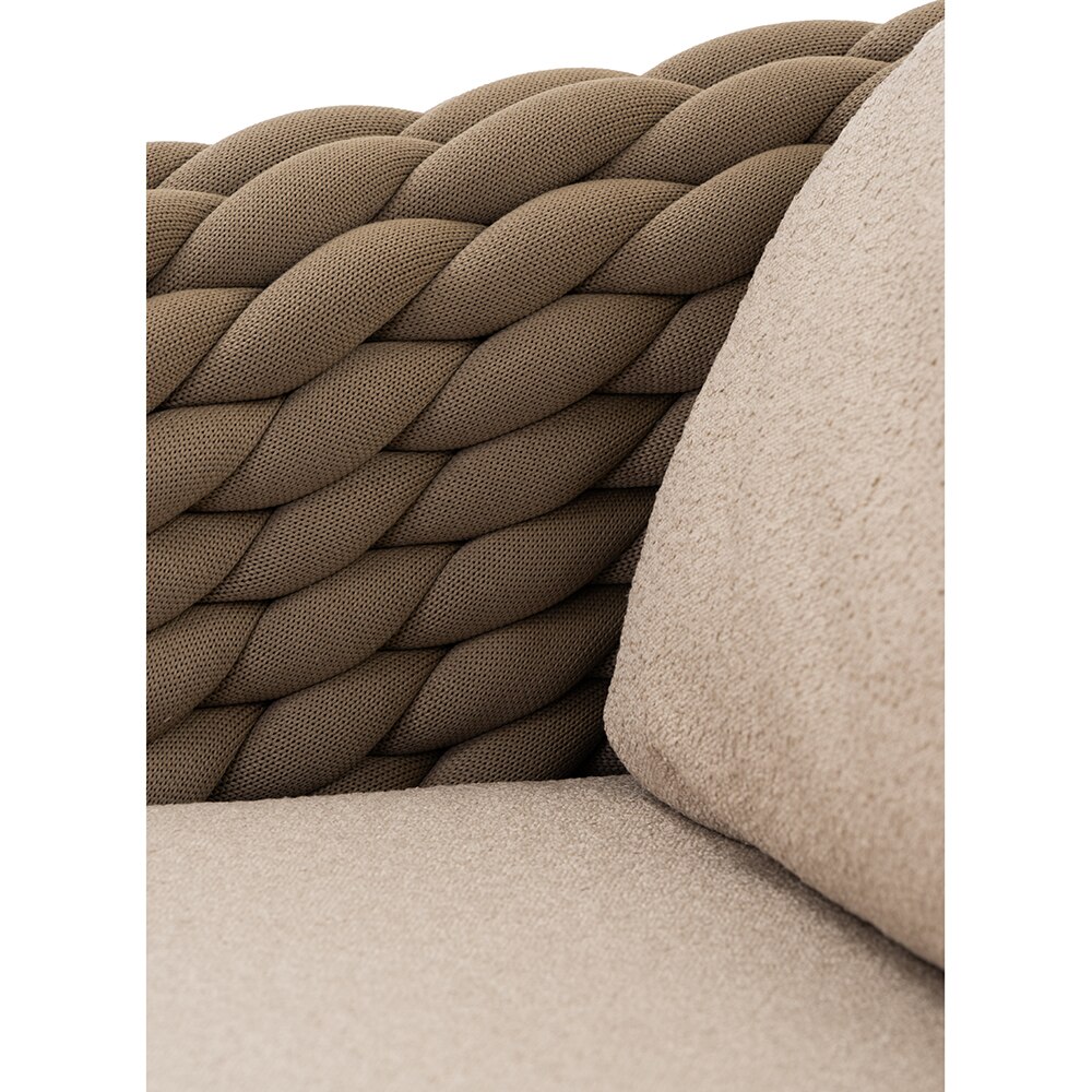 Canapea terasa ARTITURE Scroll 105, aluminiu, 230 x 90 x 79 cm, camel