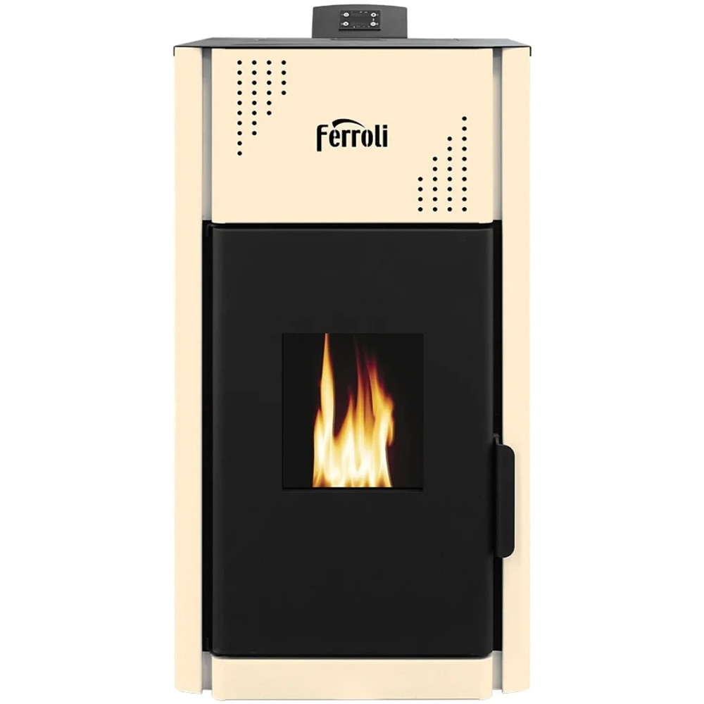 Termosemineu pe peleti FERROLI Mirano Pellet Pro 8, 8 kW, 52.5 x 58 x 97 cm, bej