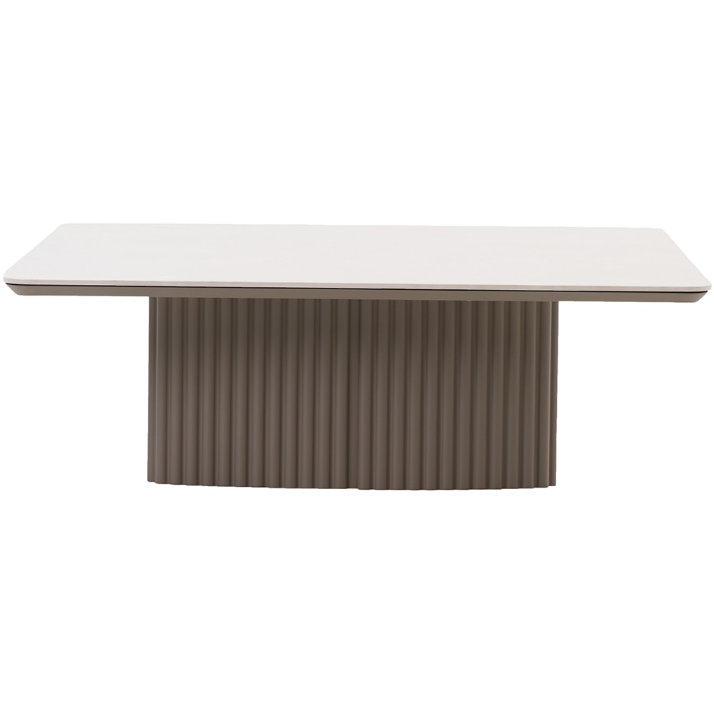 Masa terasa ARTITURE Soft 102, aluminiu, 120 x 120 x 38 cm, camel