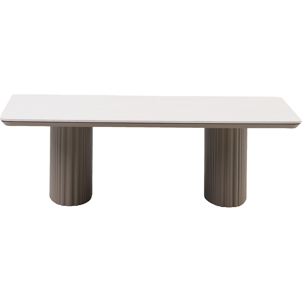 Masa terasa ARTITURE Soft 102, aluminiu, 120 x 120 x 38 cm, camel