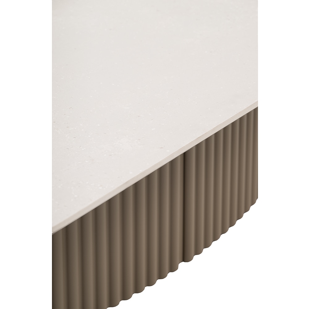 Masa terasa ARTITURE Soft 102, aluminiu, 120 x 120 x 38 cm, camel