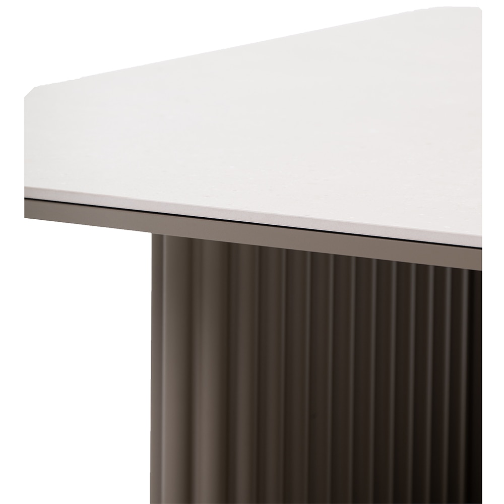 Masa terasa ARTITURE Soft 102, aluminiu, 120 x 120 x 38 cm, camel