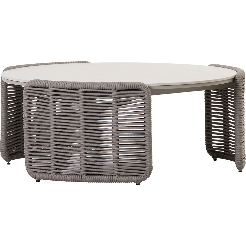 Masa terasa LIVINTWIST Space L, aluminiu, 90.5 x 88 x 36 cm, kaki