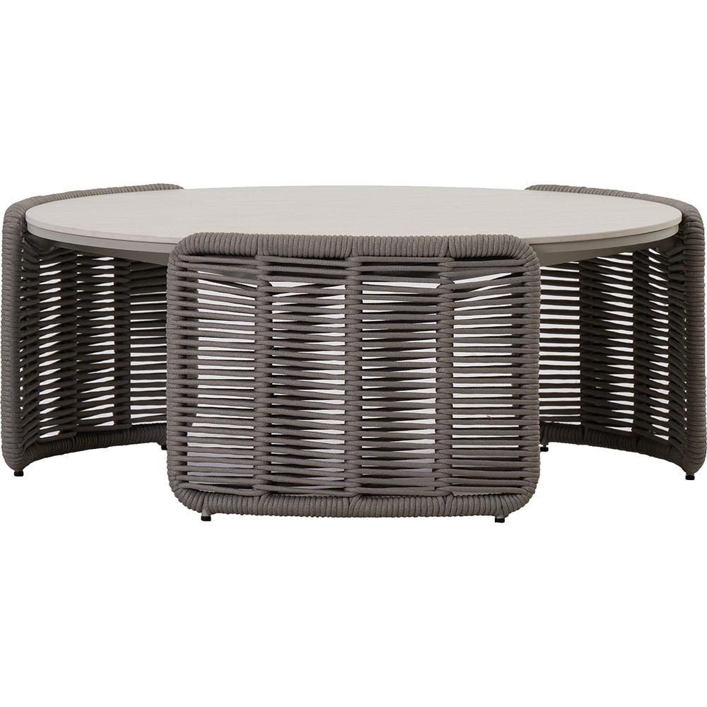 Masa terasa LIVINTWIST Space L, aluminiu, 90.5 x 88 x 36 cm, kaki