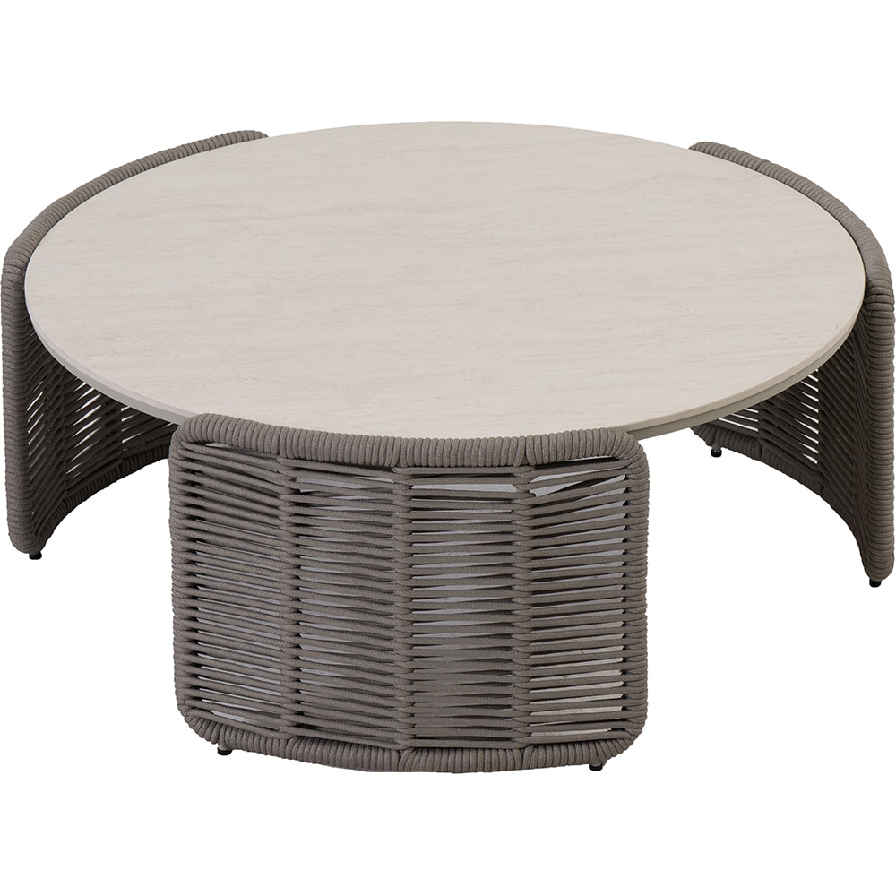 Masa terasa LIVINTWIST Space L, aluminiu, 90.5 x 88 x 36 cm, kaki