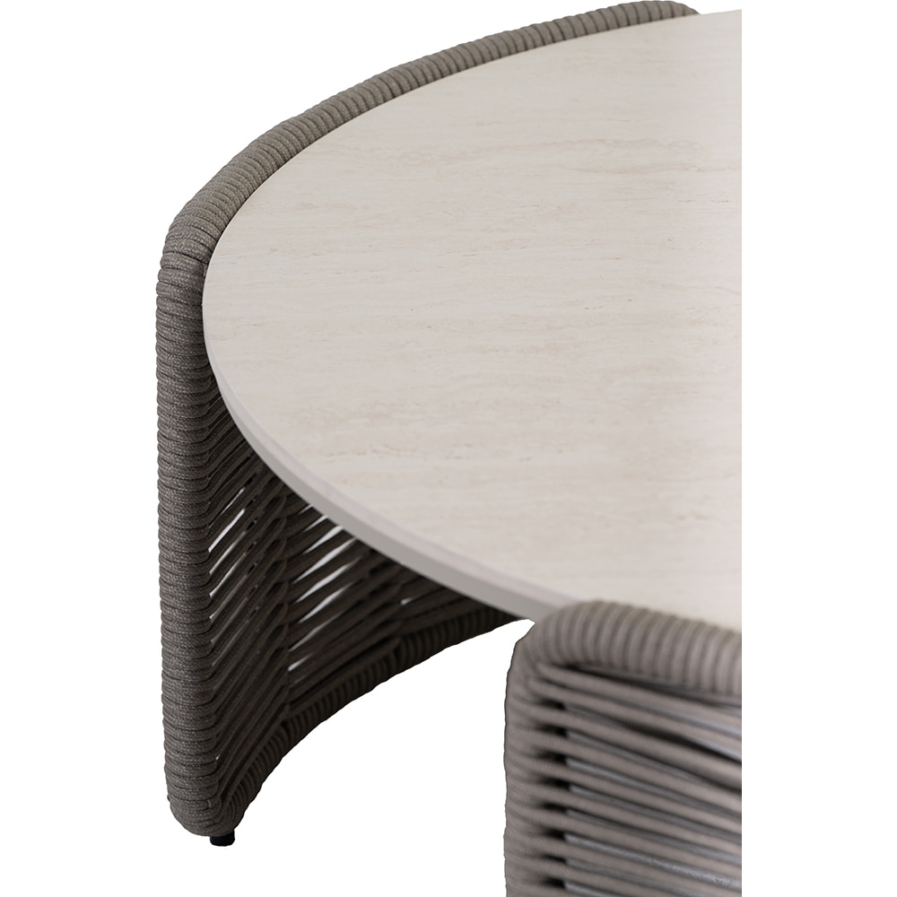 Masa terasa LIVINTWIST Space L, aluminiu, 90.5 x 88 x 36 cm, kaki