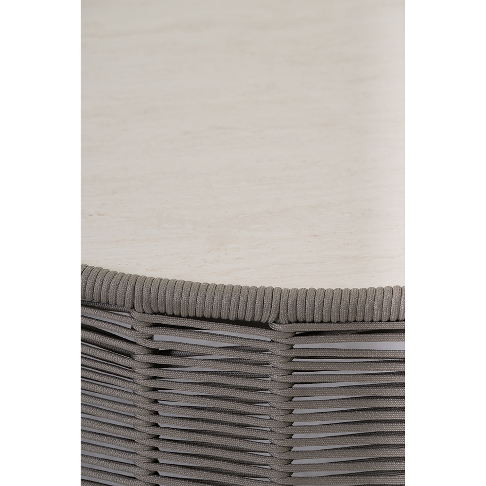 Masa terasa LIVINTWIST Space L, aluminiu, 90.5 x 88 x 36 cm, kaki