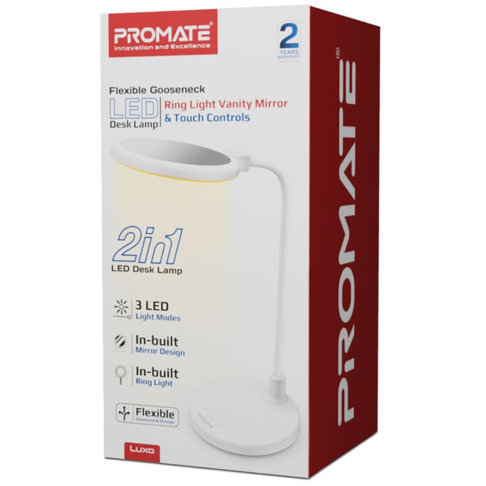 Lampa de birou LED PROMATE Luxo, 6W, 100lm, alb