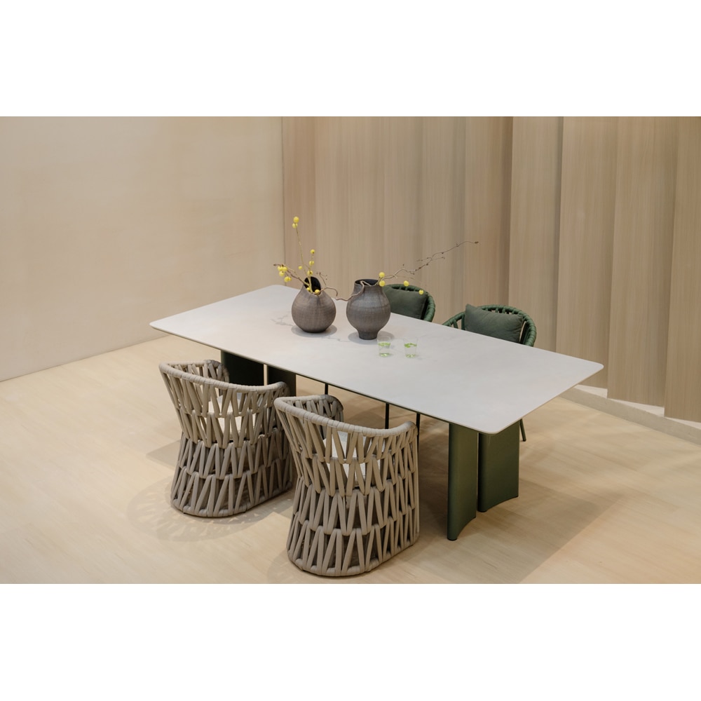 Masa terasa LIVINTWIST Victory M 11, aluminiu, 240 x 110 x 75 cm, verde