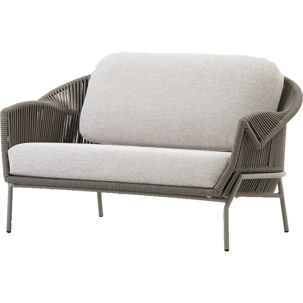 Canapea terasa LIVINTWIST Scala, aluminiu, 152 x 92 x 82 cm, kaki