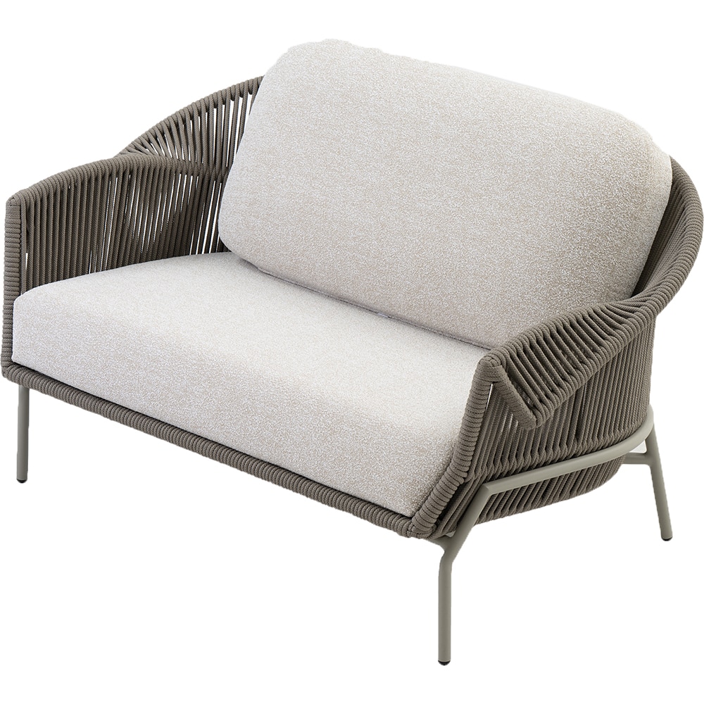 Canapea terasa LIVINTWIST Scala, aluminiu, 152 x 92 x 82 cm, kaki