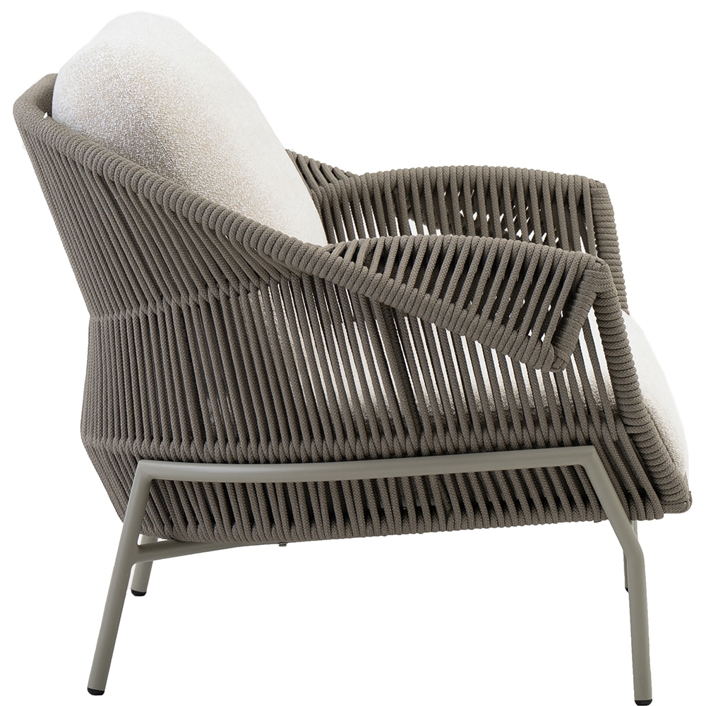 Canapea terasa LIVINTWIST Scala, aluminiu, 152 x 92 x 82 cm, kaki