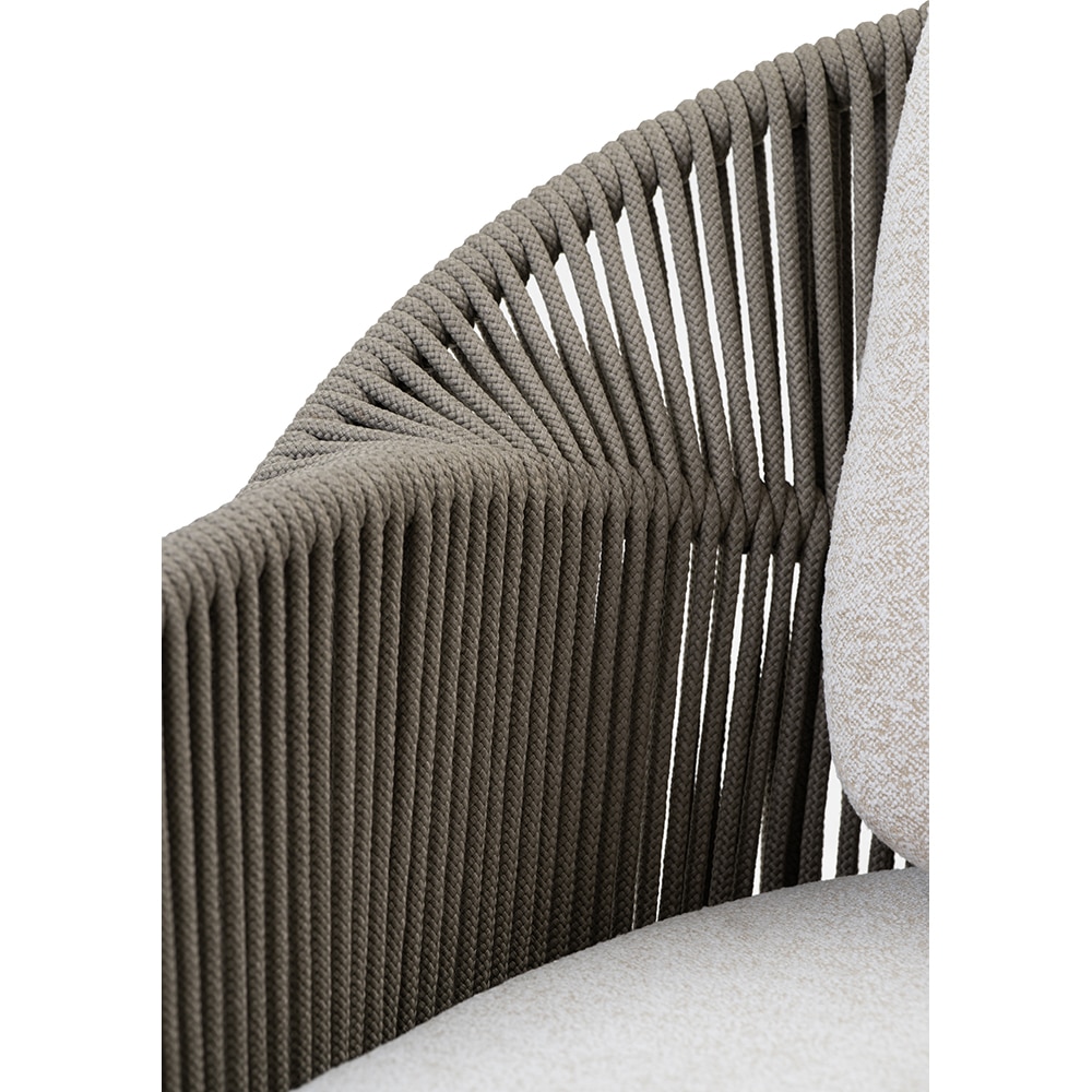 Canapea terasa LIVINTWIST Scala, aluminiu, 152 x 92 x 82 cm, kaki