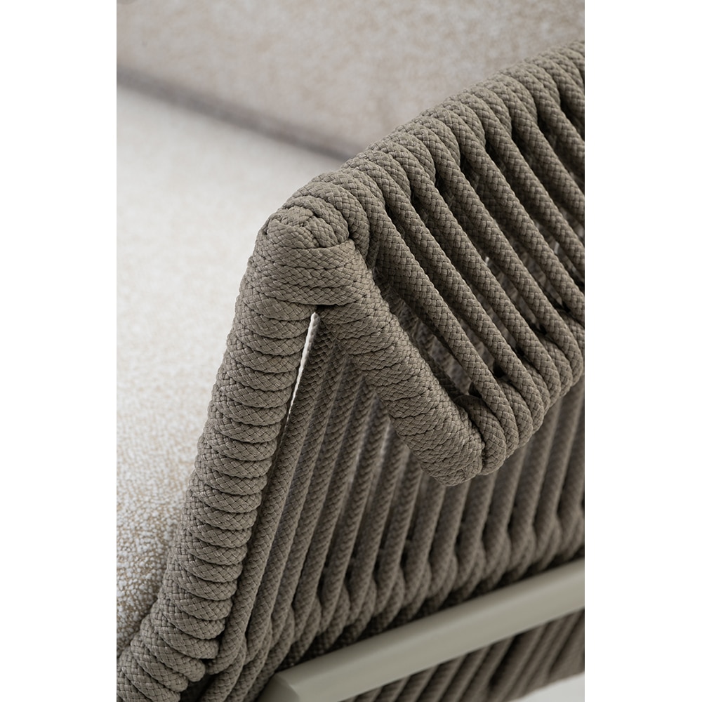 Canapea terasa LIVINTWIST Scala, aluminiu, 152 x 92 x 82 cm, kaki