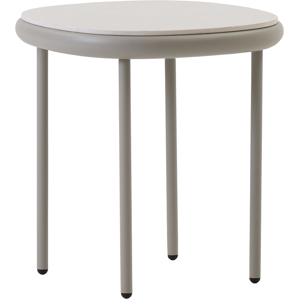 Masa terasa LIVINTWIST Scala 7, aluminiu, 43.5 x 43.5 x 45 cm, kaki