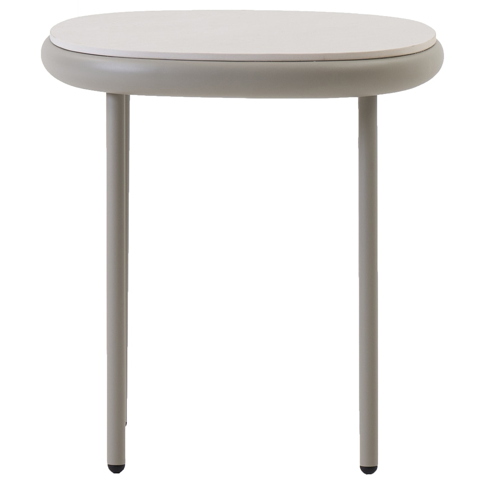 Masa terasa LIVINTWIST Scala 7, aluminiu, 43.5 x 43.5 x 45 cm, kaki