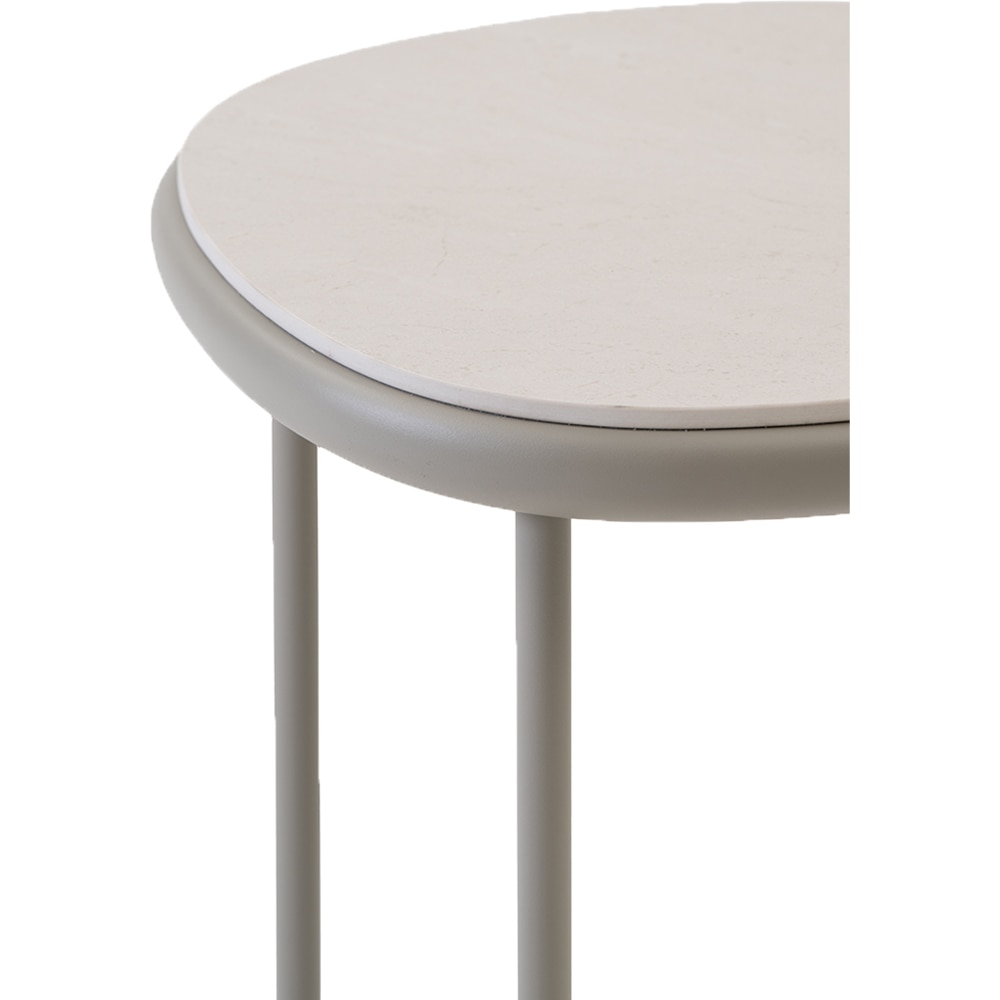 Masa terasa LIVINTWIST Scala 7, aluminiu, 43.5 x 43.5 x 45 cm, kaki