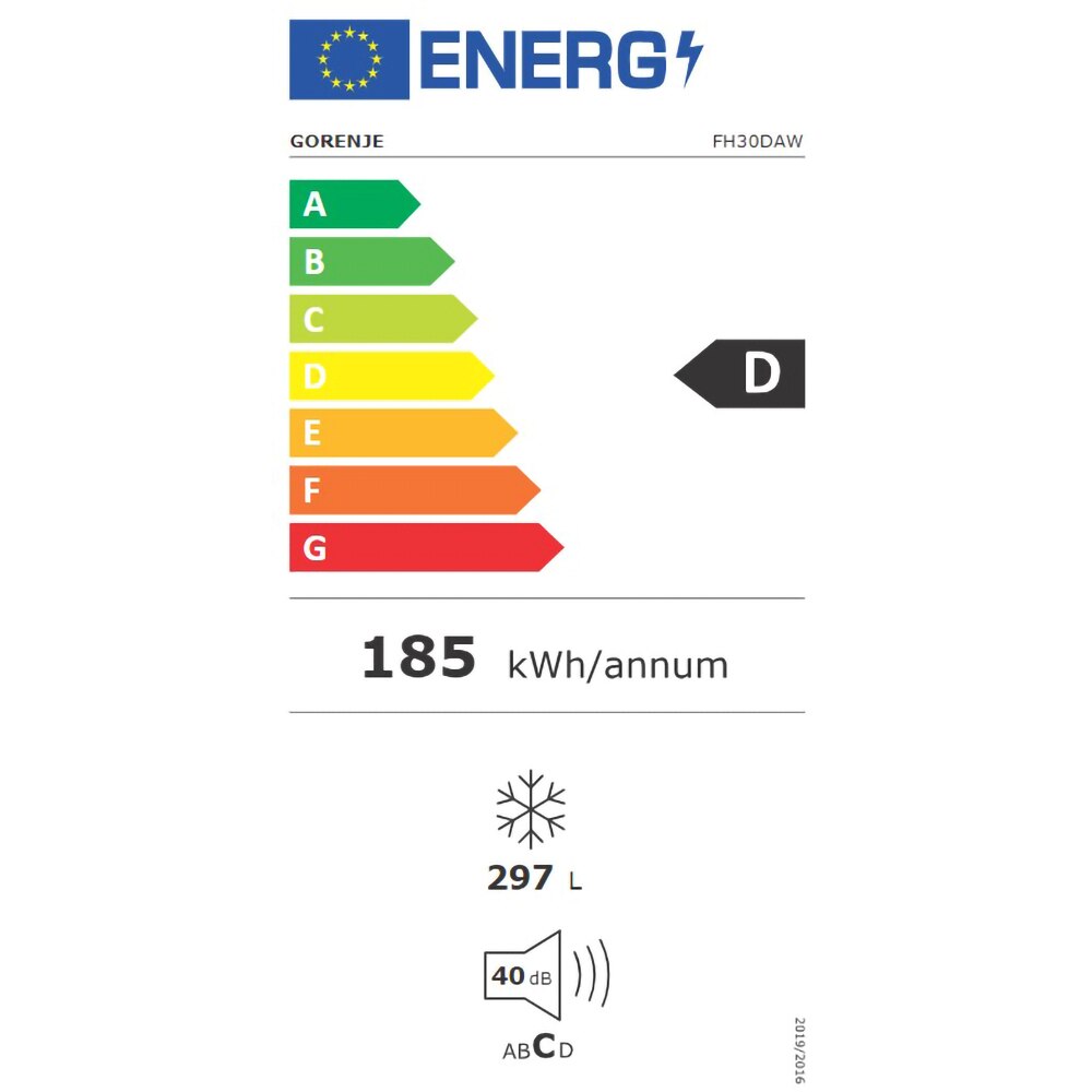 Lada frigorifica GORENJE FH30DAW, 297 l, H 85 cm, Clasa D, alb