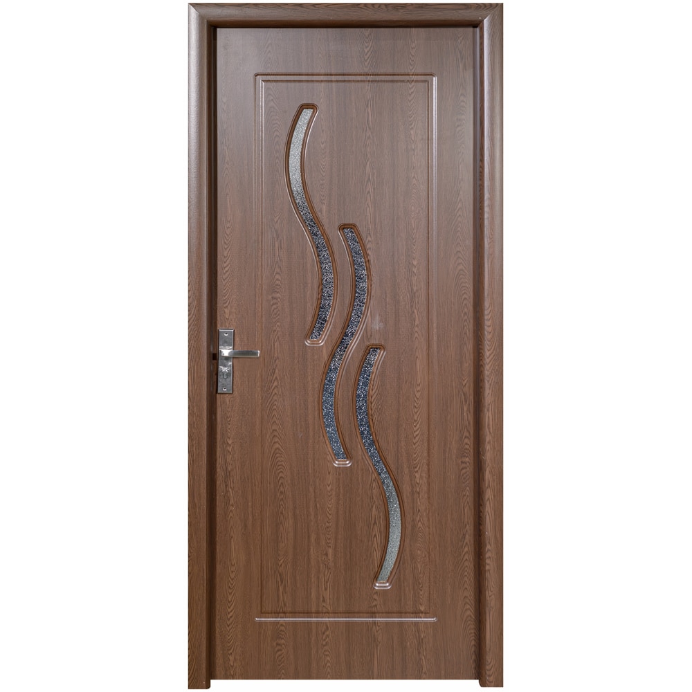 Usa interior M107, cu geam, reversibila, MDF, 70 x 204 cm, stejar auriu