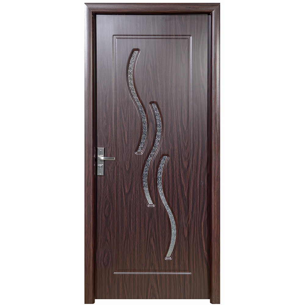 Usa interior M107, cu geam, reversibila, MDF, 70 x 204 cm, wenge