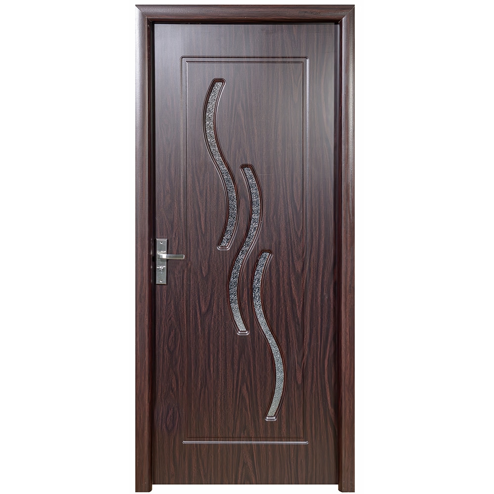 Usa interior M107, cu geam, reversibila, MDF, 80 x 204 cm, wenge