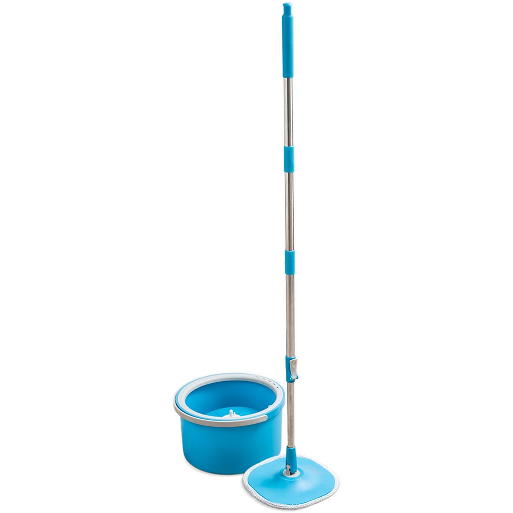 Set mop rotativ + galeata + maner MEDIASHOP Livington Clean Water, albastru