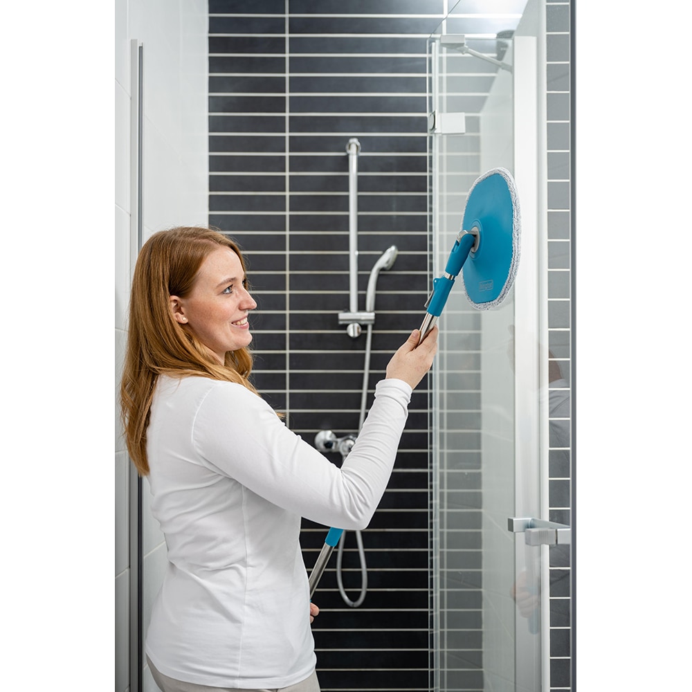 Set mop rotativ + galeata + maner MEDIASHOP Livington Clean Water, albastru