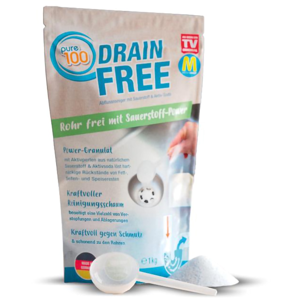 Granule pentru desfundat tevi MEDIASHOP Pure100 Drain Free, 1 kg