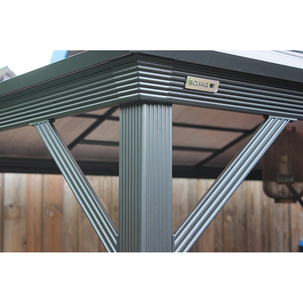 Pavilion terasa Verona, aluminiu, 298 x 260 x 298 cm, antracit