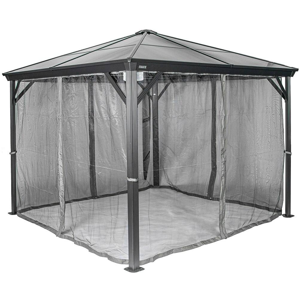 Pavilion terasa Verona, aluminiu, 298 x 260 x 298 cm, antracit