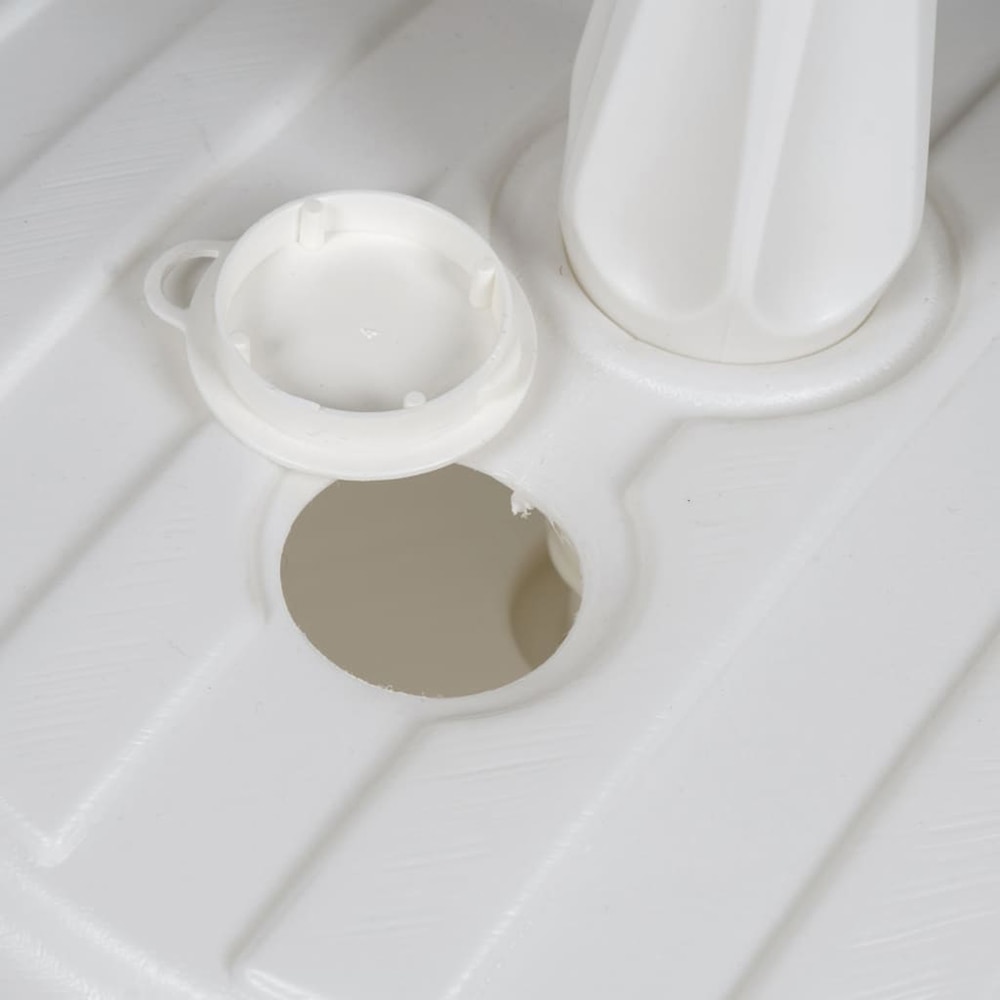 Suport umbrela KI, polipropilena, 44 x 13 cm, alb