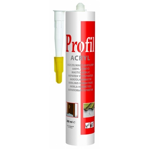 Mastic acrilic, alb, aplicare pistol, 270 ml  Profil 