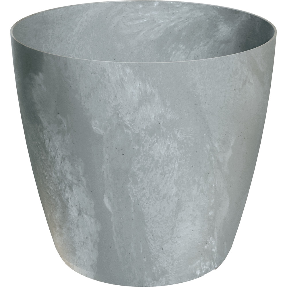 Ghiveci Dmma PROSPERPLAST, D14 cm, gri efect beton