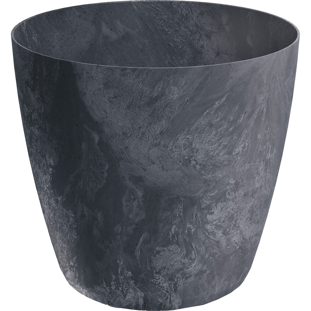 Ghiveci Dmma PROSPERPLAST, D14 cm, antracit efect beton