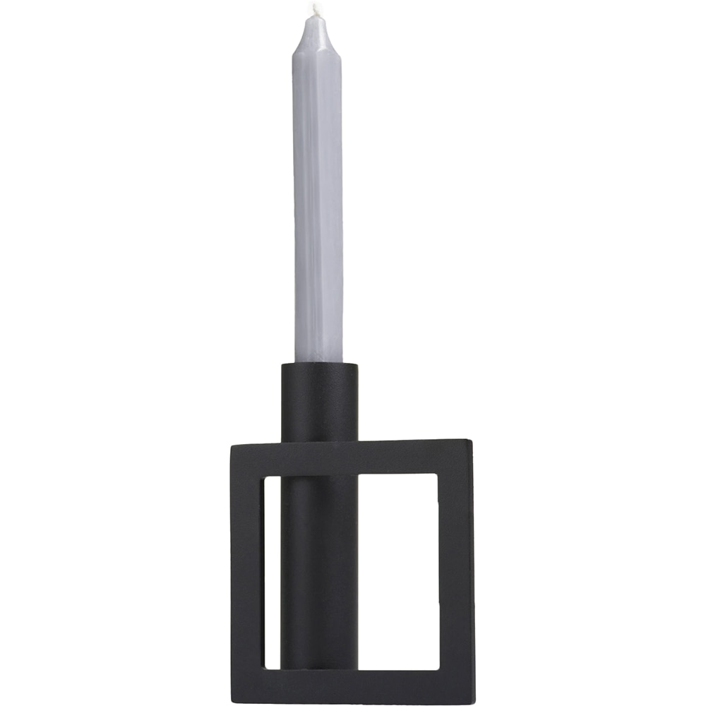 Suport lumanare Morf Square 13.8 x 4 x 15.2 cm, negru