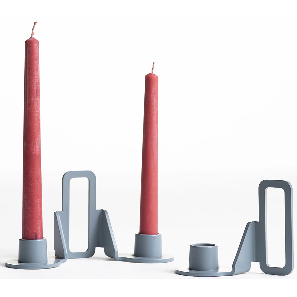 Suport lumanare Reno Single, 12.7 x 7.6 x 10.1 cm, albastru