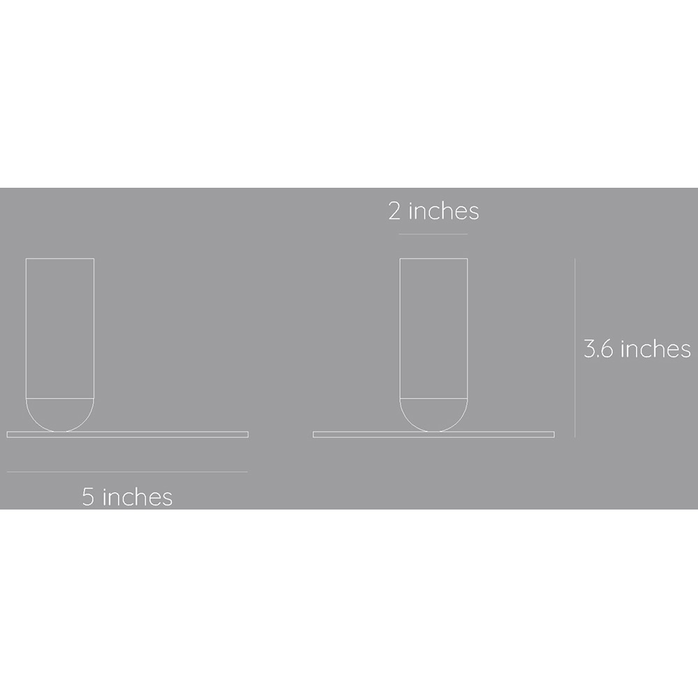 Suport lumanare Creo Small, 12.7 x 9.1 cm, galben