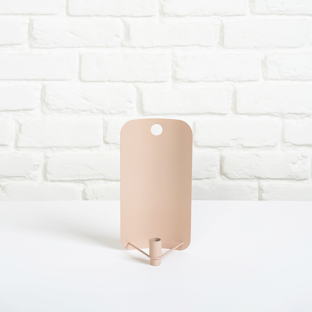 Suport lumanare Cuvee, 15 x 2.5 x 29.5 cm, roz