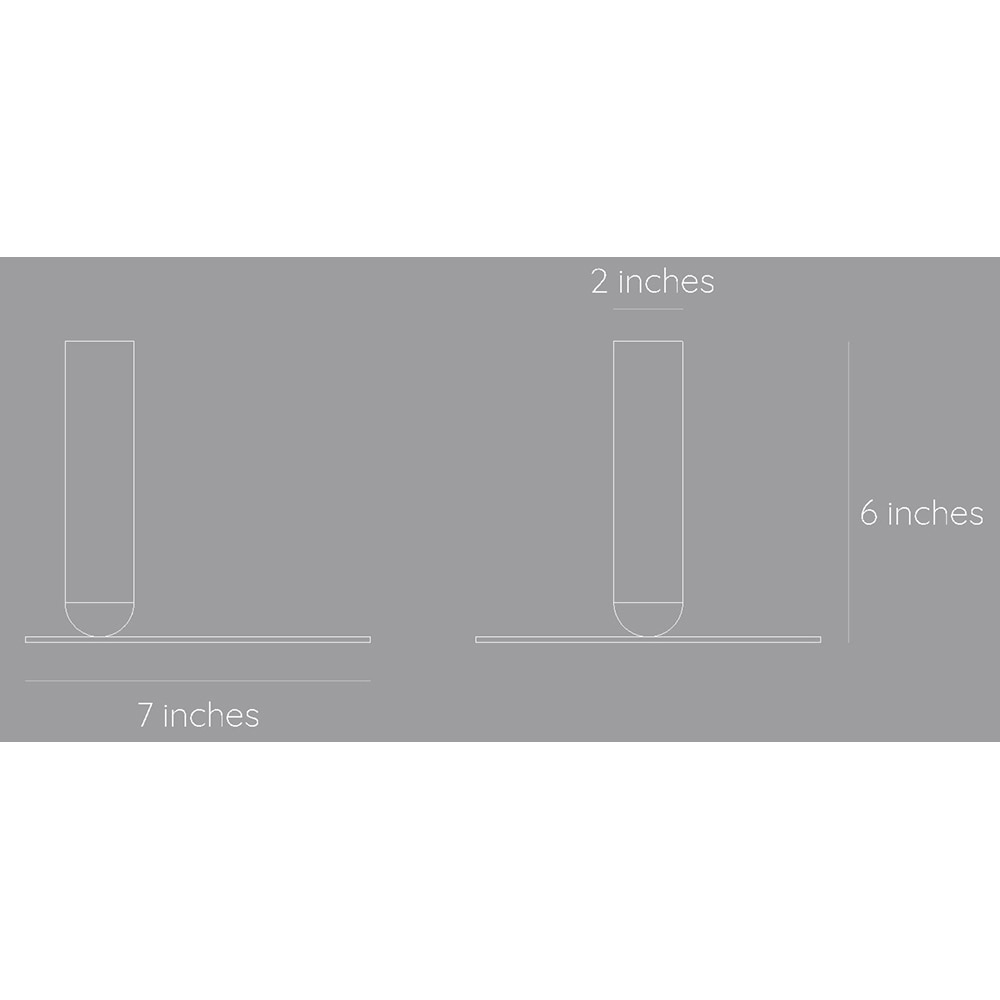 Suport lumanare Creo Tall, 17.7 x 15.2 cm, negru