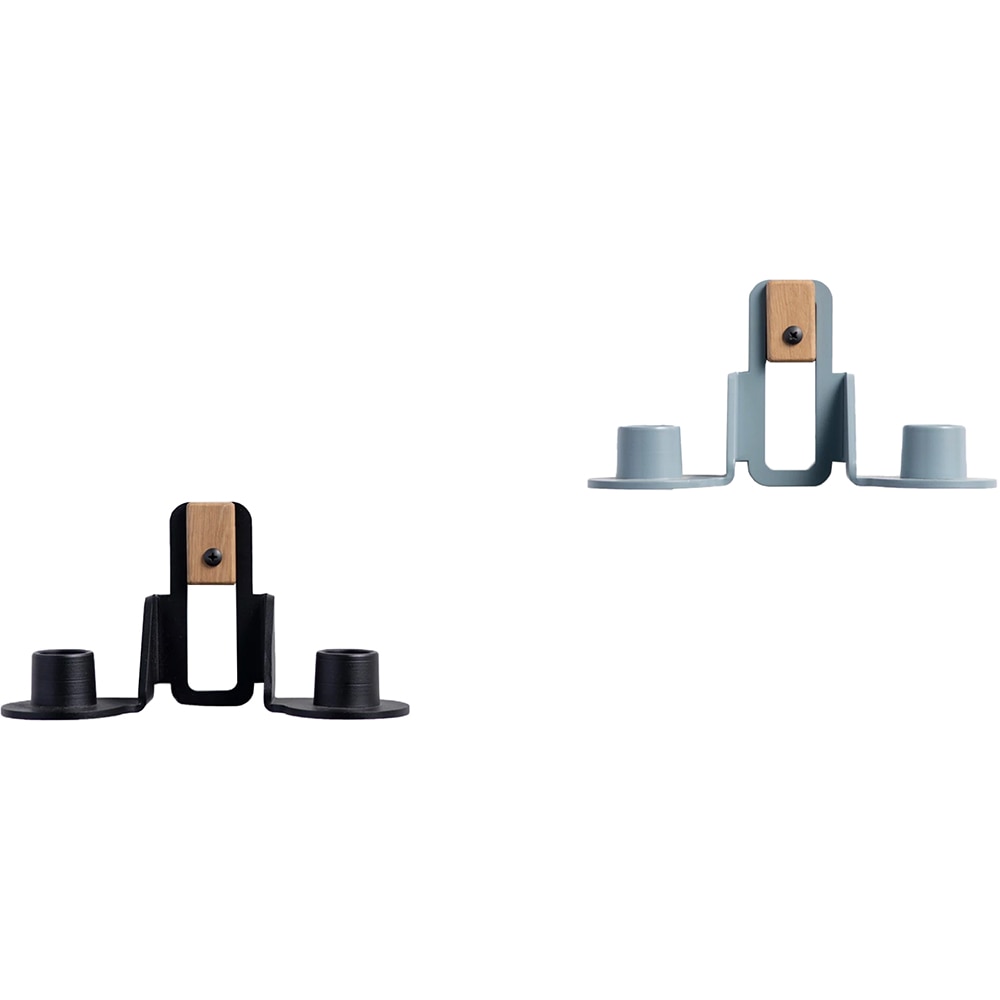 Suport lumanare Reno Double, 20.3 x 7.6 x 10.1 cm, negru