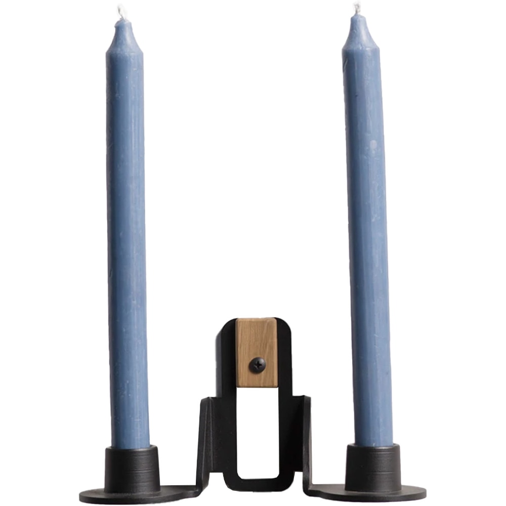 Suport lumanare Reno Double, 20.3 x 7.6 x 10.1 cm, negru