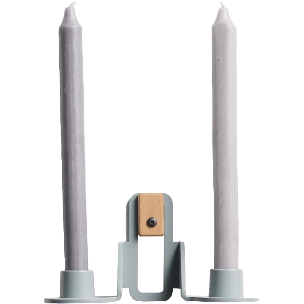 Suport lumanare Reno Double, 20.3 x 7.6 x 10.1 cm, albastru