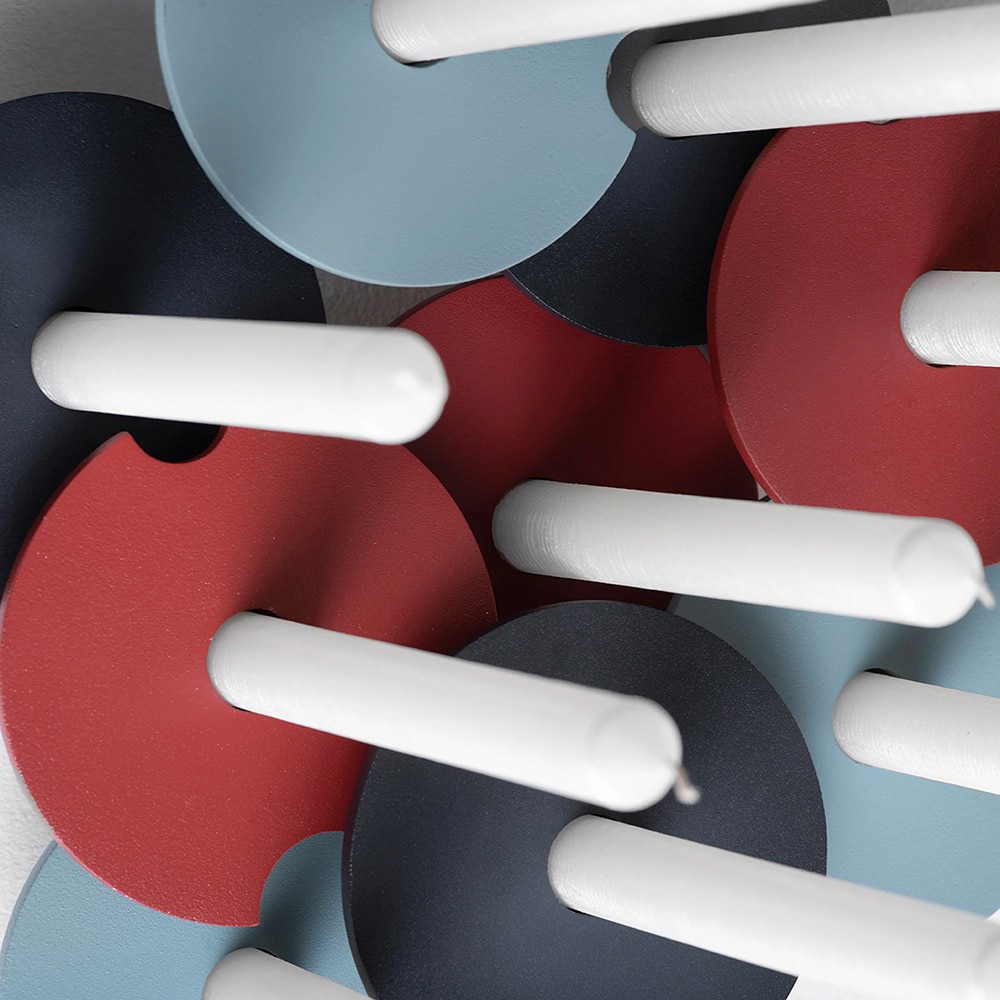 Set 3 suporturi lumanari Tres, 25.4 x 12.7 x 8.8 cm, gri antracit