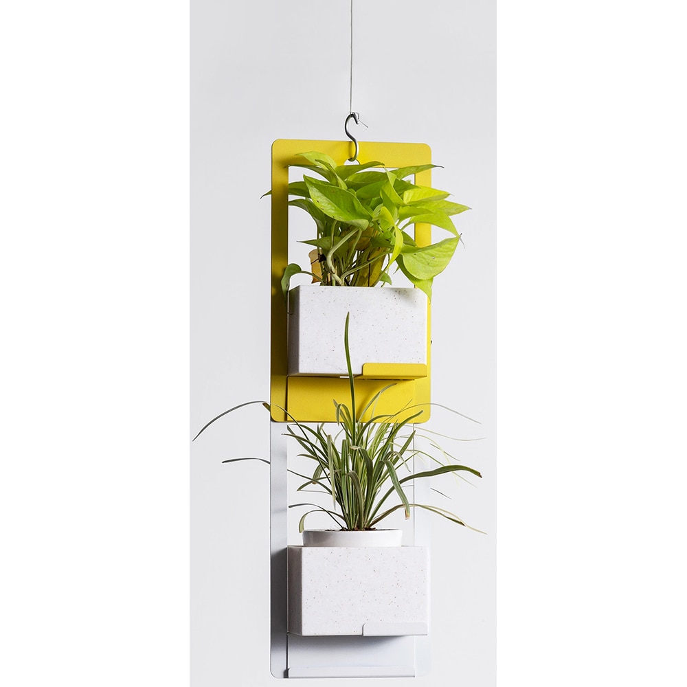 Suport ghiveci flori SPIN Fliss, 19 x 15 x 33 cm, alb