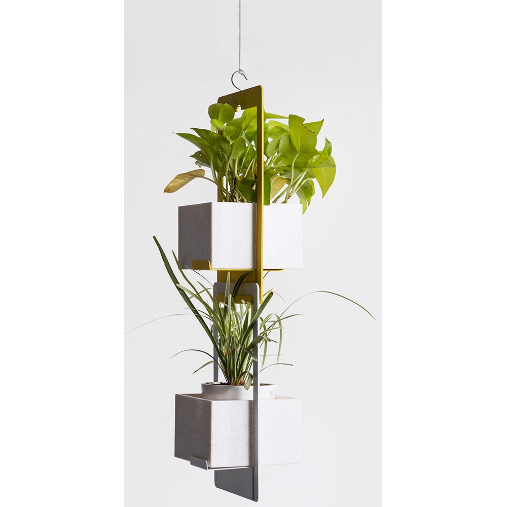 Suport ghiveci flori SPIN Fliss, 19 x 15 x 33 cm, alb