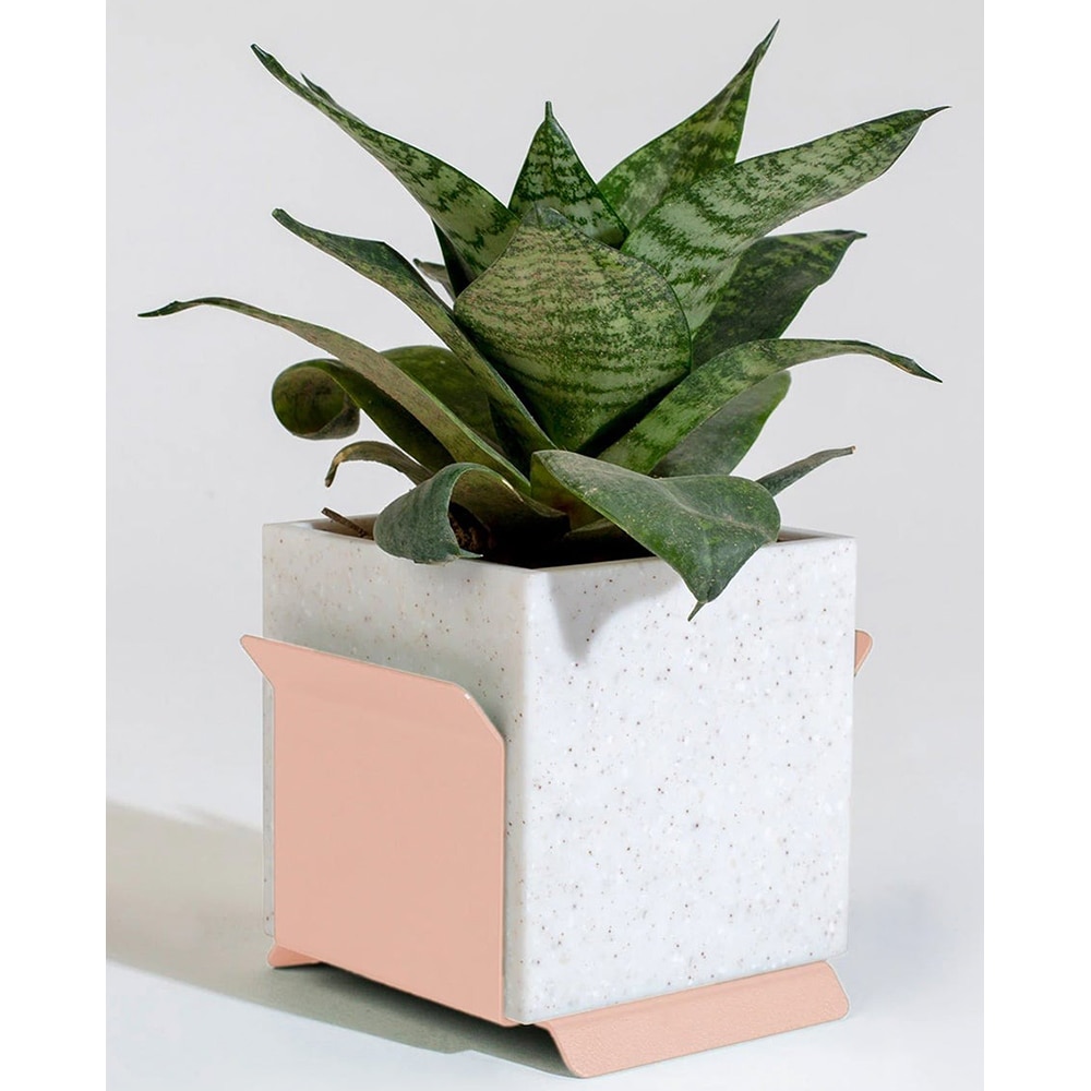 Suport ghiveci flori SPIN Fliss, 13.2 x 13.8 x 12.2 cm, roz