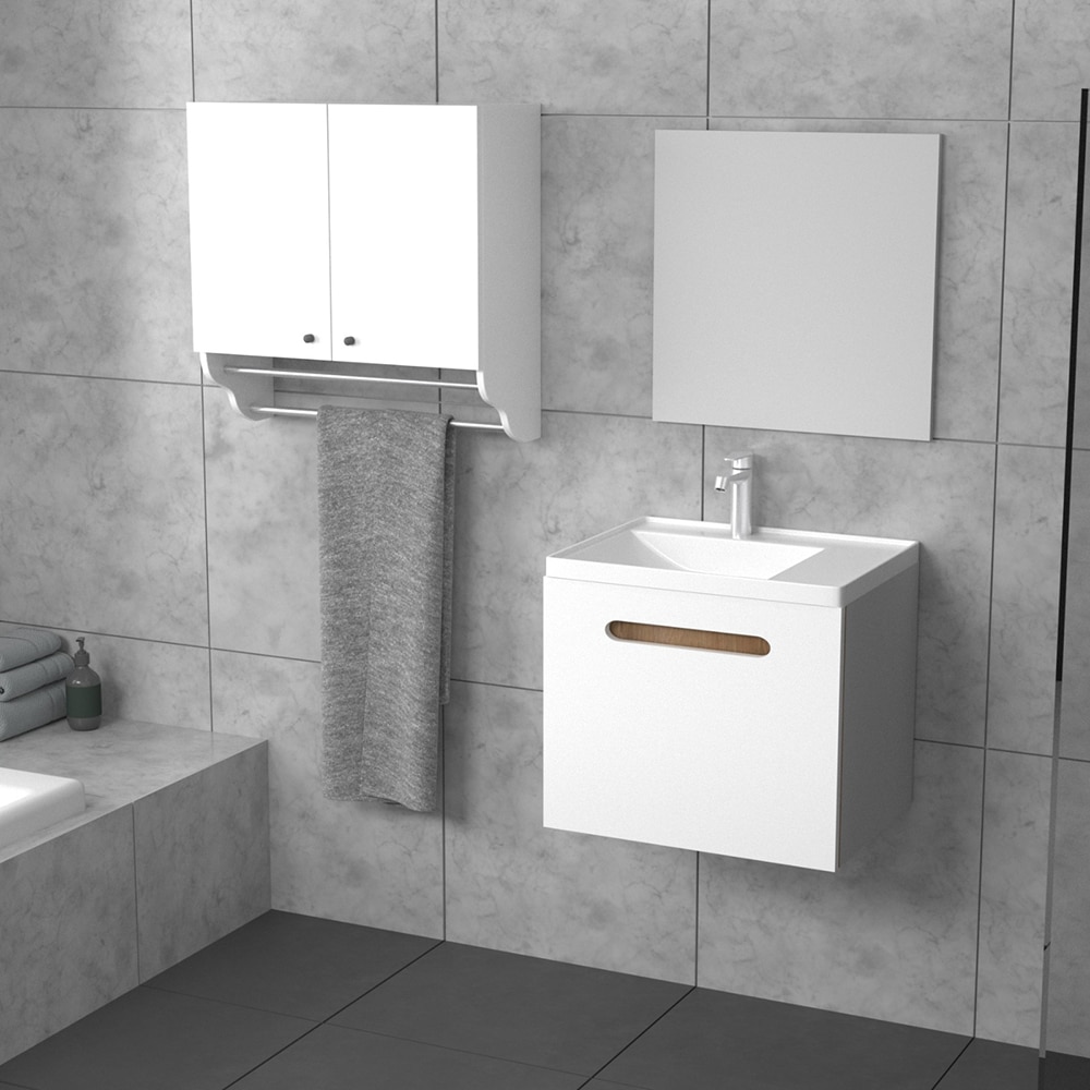 Dulap baie Woodart Forly, 60 x 24 x 60 cm, alb